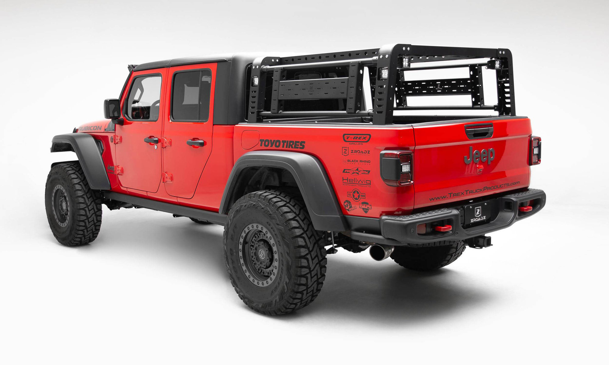 ZROADZ Z834101 Overland Access Rack With Side Gates & (4) 3 Inch 